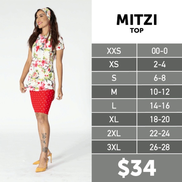 NWT LulaRoe Mitzi Top - Picture 5 of 5